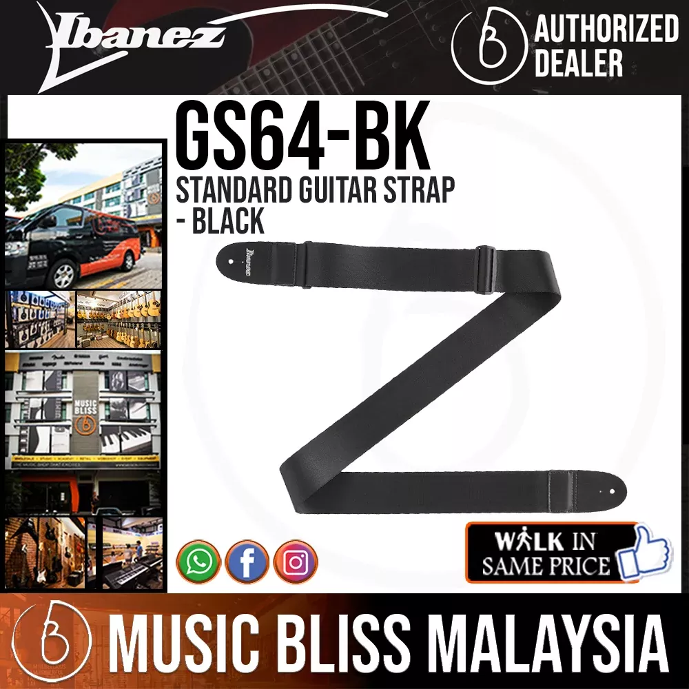 Ibanez GS64 Standard Guitar Strap - Black