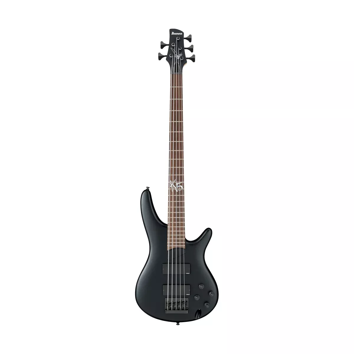 Ibanez K5-BKF Fieldy Signature 5-String Bass, Black Flat