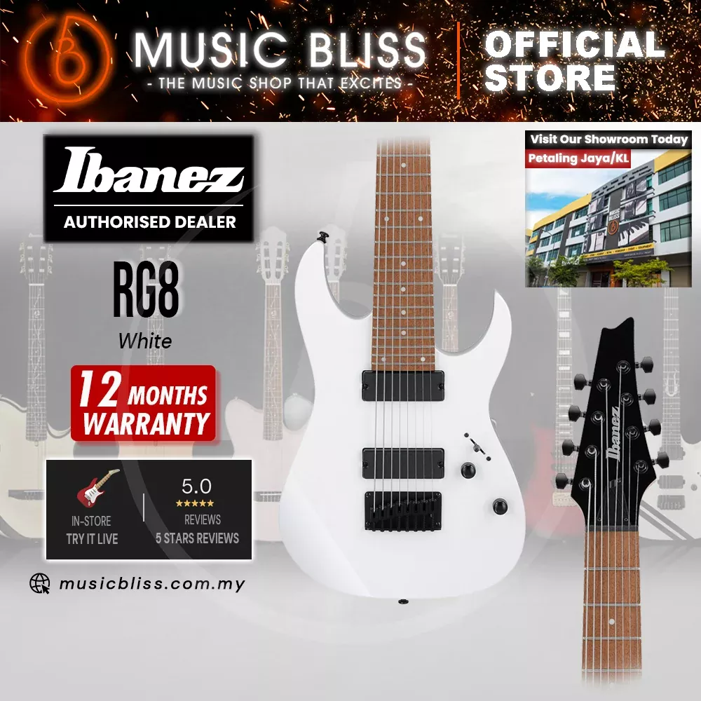 Ibanez RG Standard RG8 8-string Electric Guitar - White