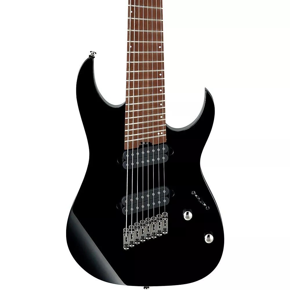 Ibanez RGMS8 Multi-scale 8-String Electric Guitar - Black