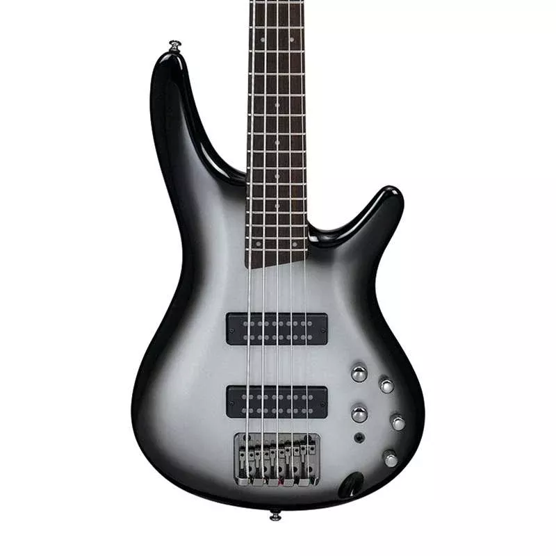 Ibanez SR305E 5-String Electric Bass Guitar – Metallic Silver Sunburst