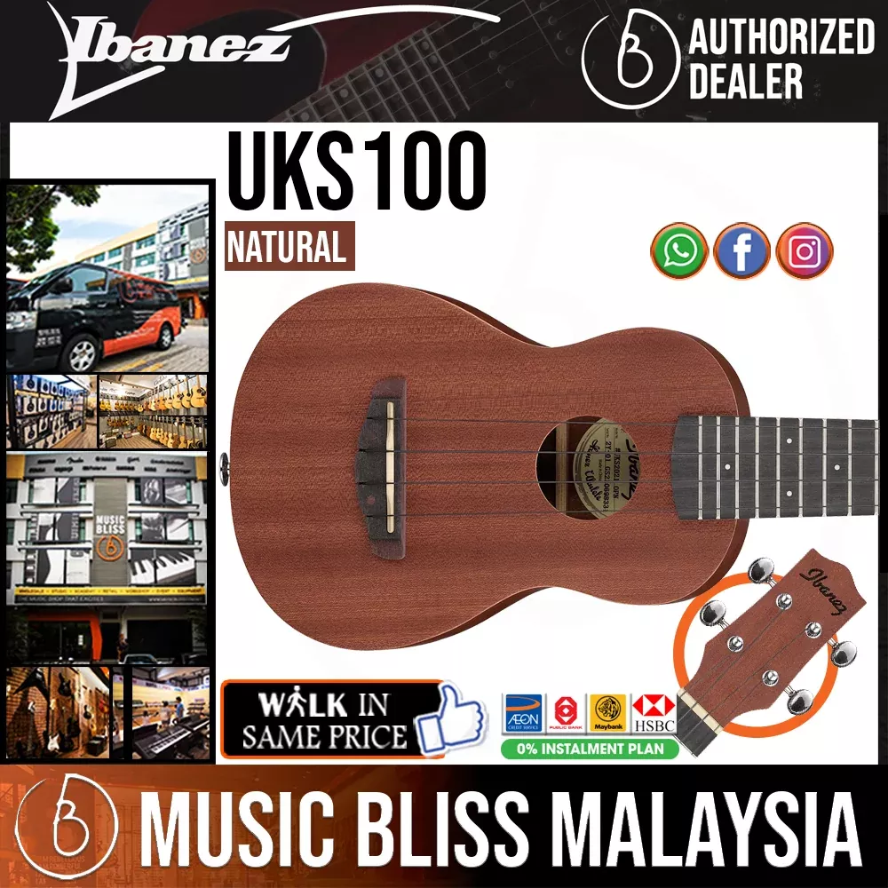 Ibanez UKS100 Soprano Ukulele – Natural