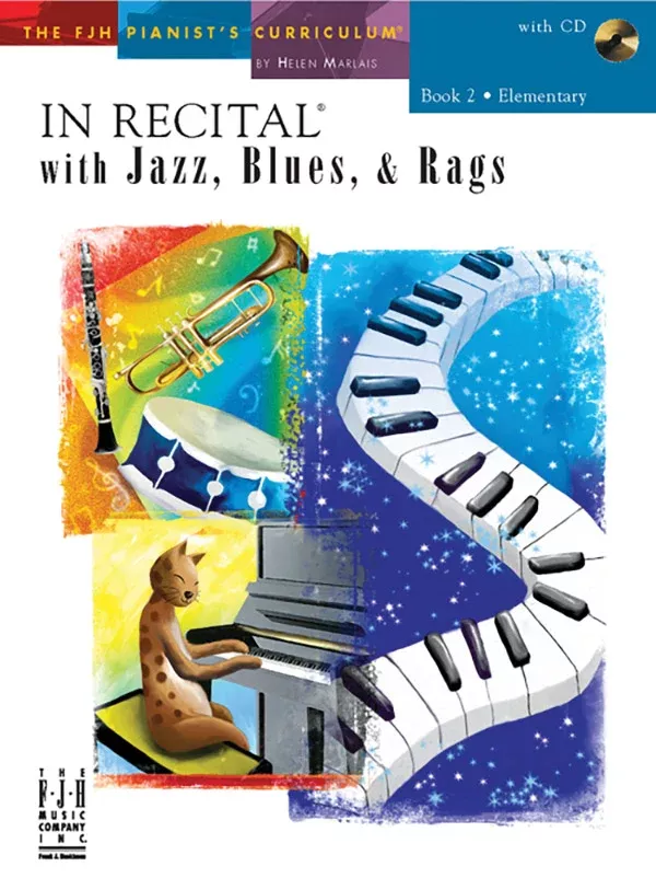 In Recital with Jazz, Blues & Rags, Book 2: Elementary Piano Book