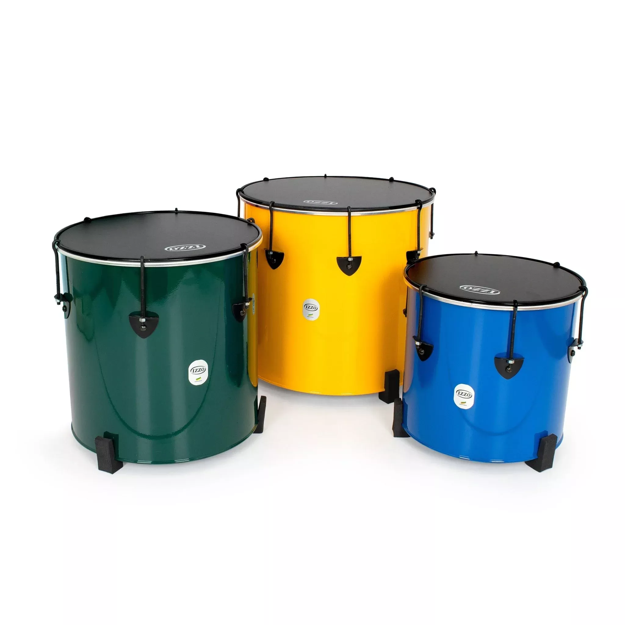 Izzo Castle surdos set of 3 nesting samba drums – 12″, 14″, 16″ (IZ121416)