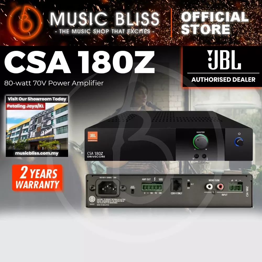 JBL CSA180Z 80W 70/100V Power Amplifier