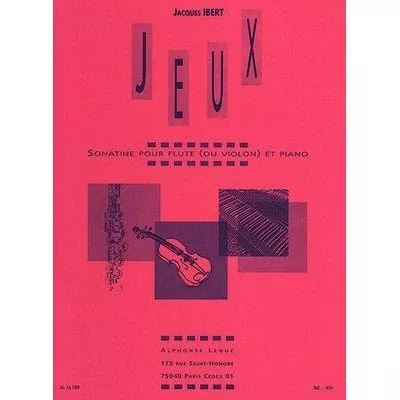 Jeux Sonatine Flute or Violin