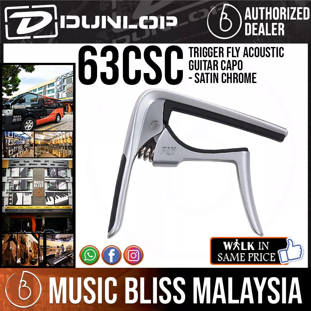 Jim Dunlop 63C Trigger Fly Acoustic Guitar Capo – Satin Chrome