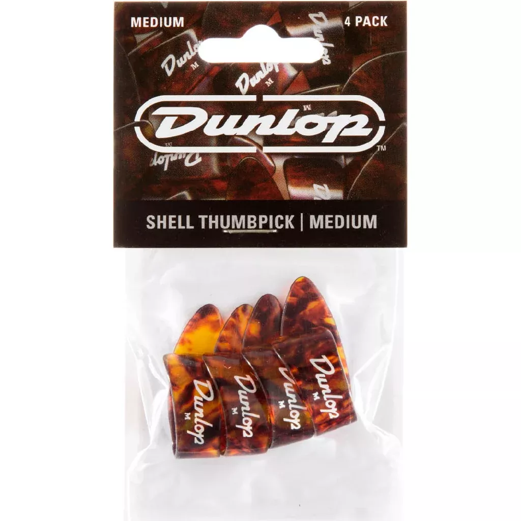 Jim Dunlop Finger & Thumb Pick Player Pack Medium in Shell