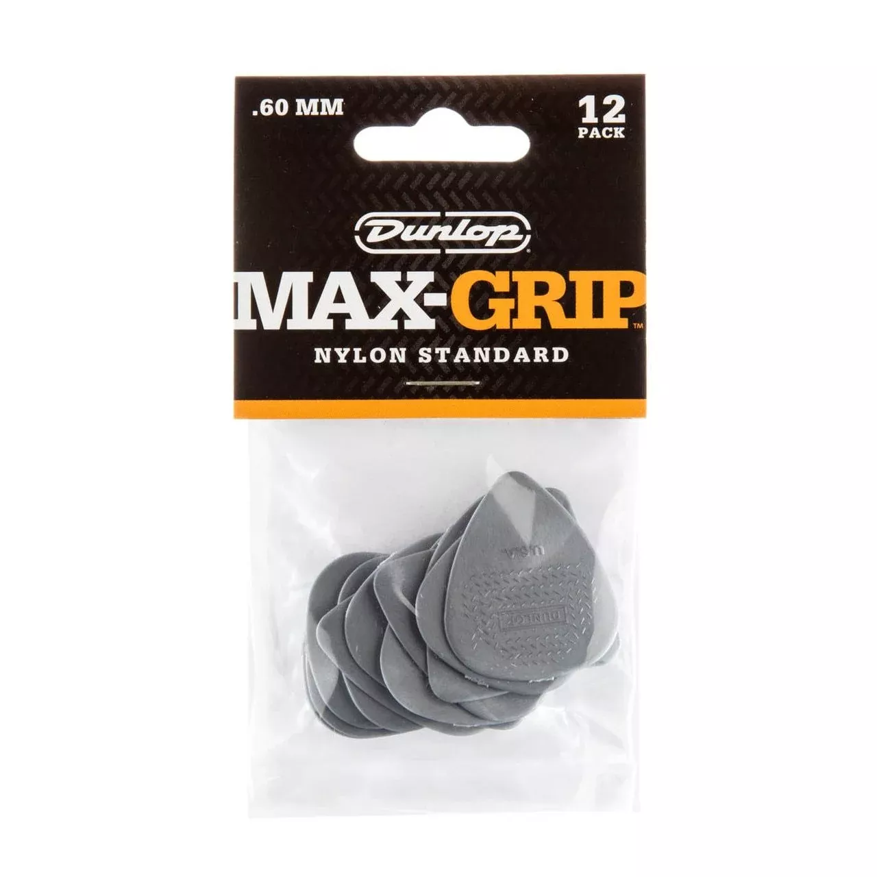 Jim Dunlop Nylon Max-Grip Guitar Picks - 12 Pack