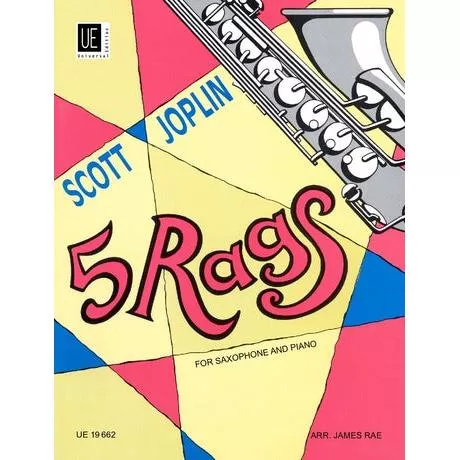 JOPLIN - 5 RAGS FOR SAX/PIANO ARR RAE