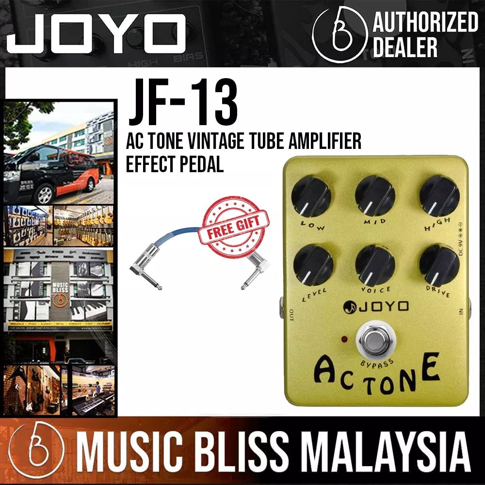 Joyo JF-13 AC Tone Vintage Tube Amplifier Effects Pedal with Free Patch Cable