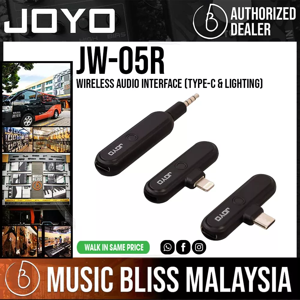 Joyo JW-05R Wireless Audio Interface 2.4G wireless system, Audio Internal Recording or Live Streaming with Type-C & Lightning Interface
