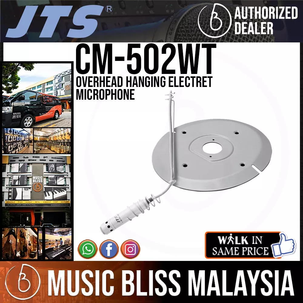 JTS CM-502WT Overhead Hanging Electret Microphone