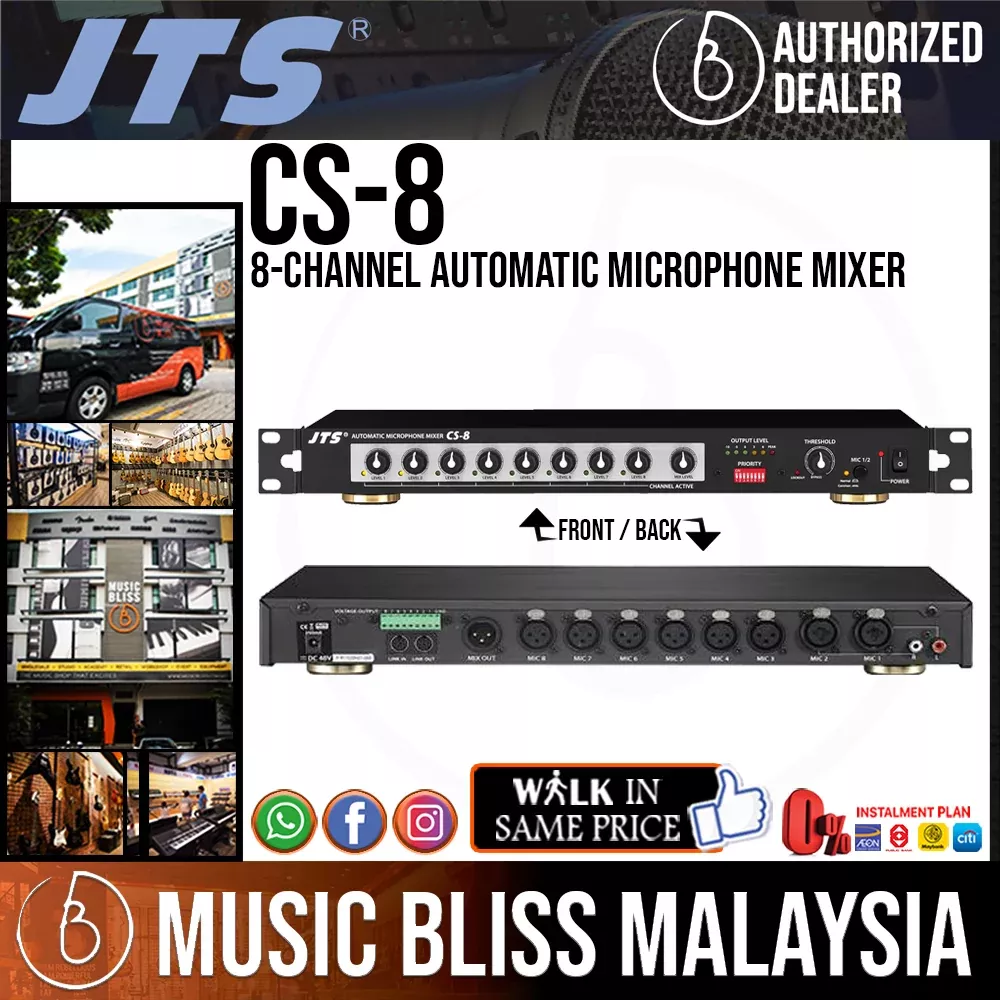 JTS CS-8 8-Channel Automatic Microphone Mixer