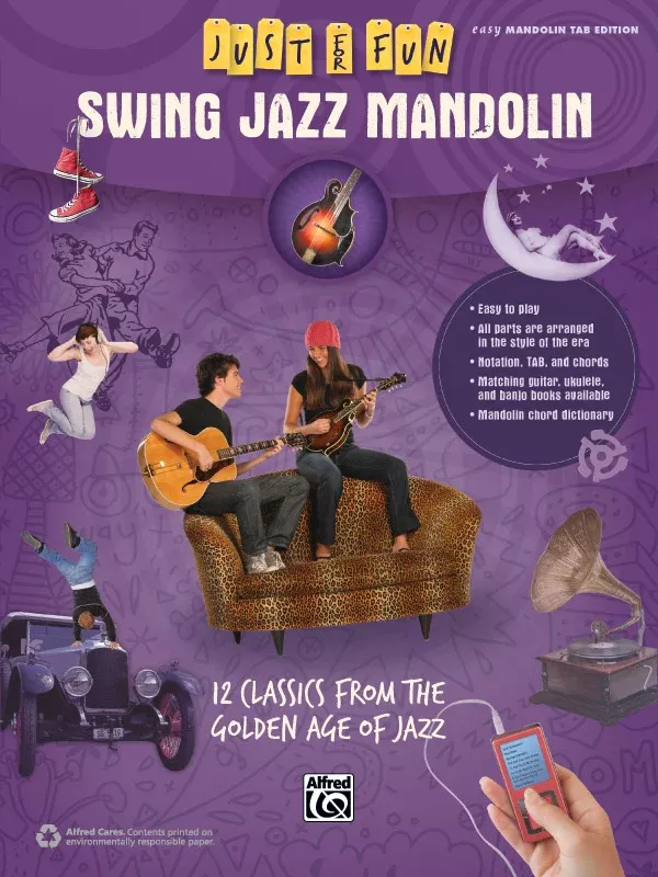 Just for Fun: Swing Jazz Mandolin: Easy Mandolin TAB Book