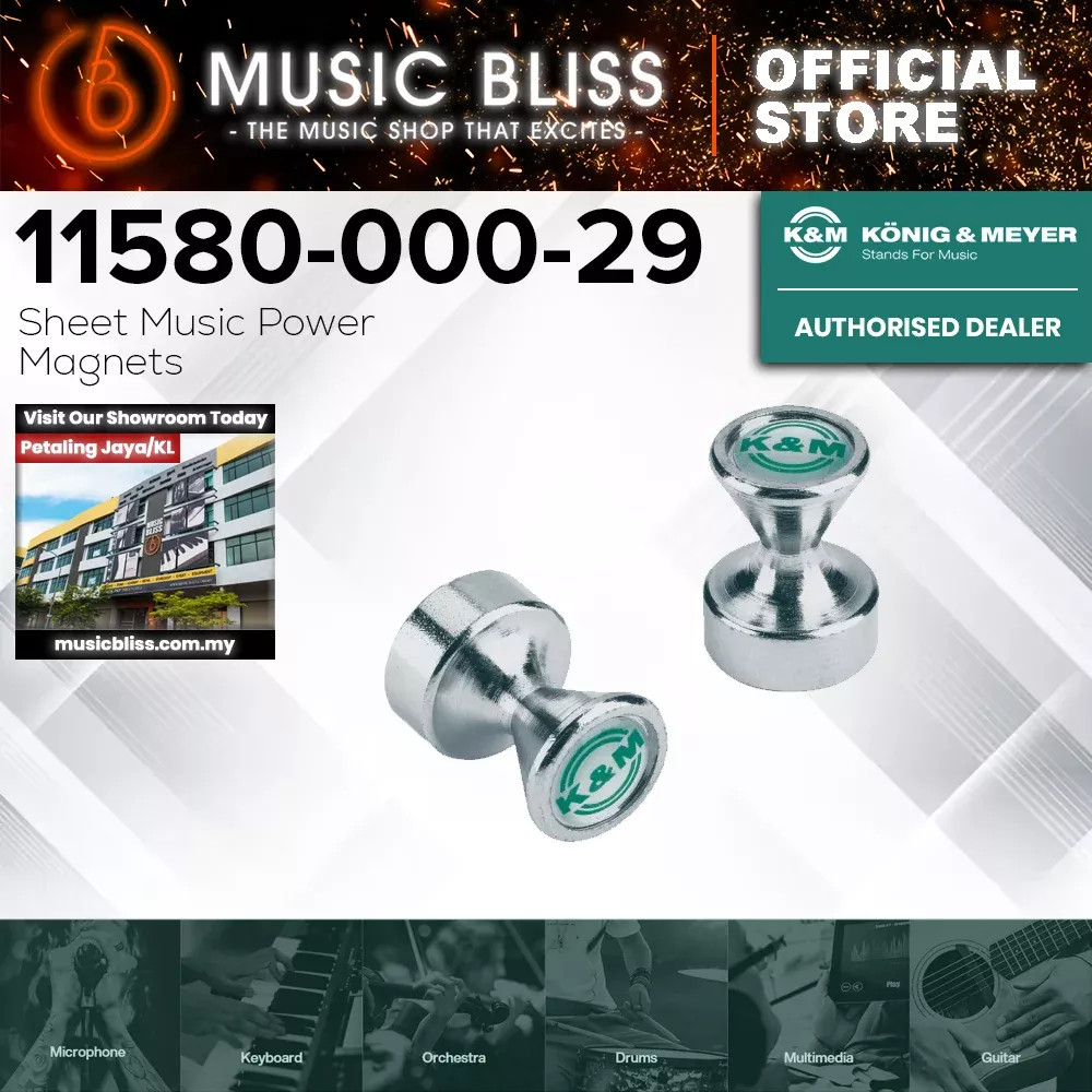 K&M 11580 Sheet Music Power Magnets