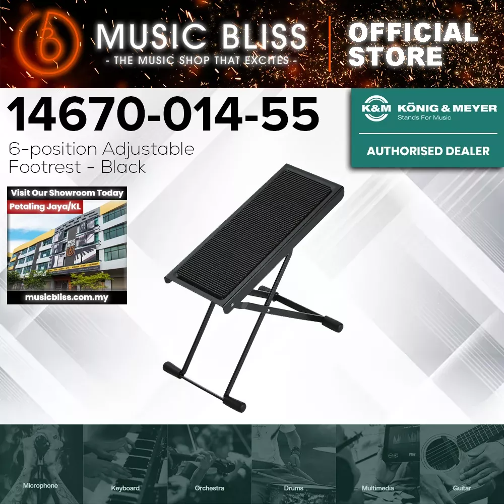 K&M 14670 Footrest – Black