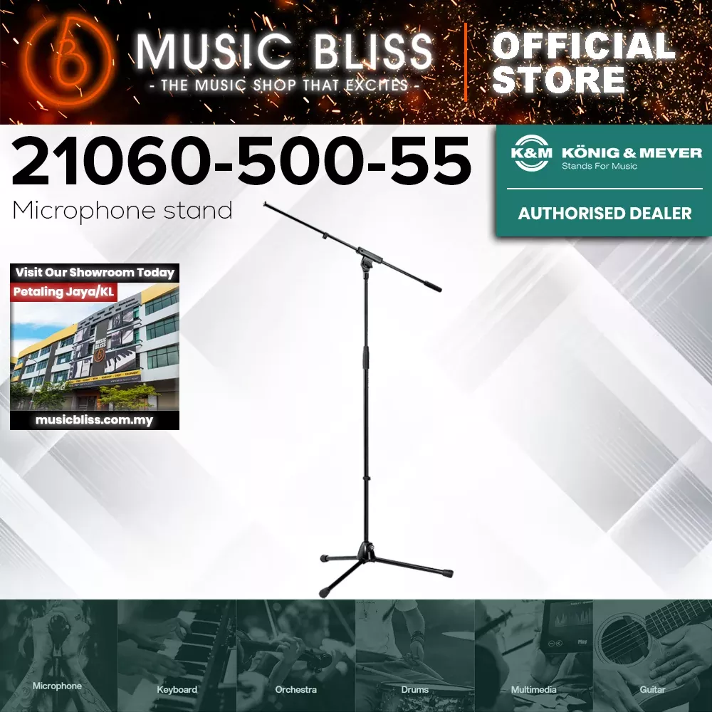 K&M 210/6 Microphone Stand – Black