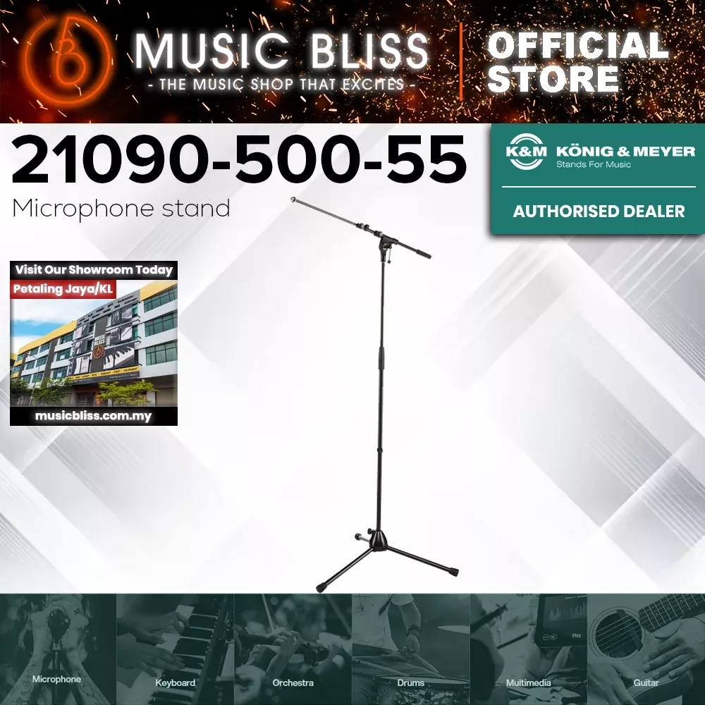 K&M 210/9 Telescoping Boom Microphone Stand