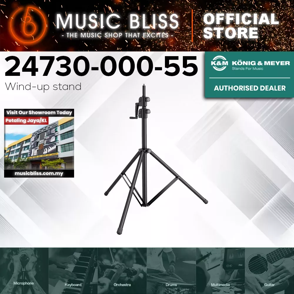 K&M 24730 Tall Dual Crank Audio/Lighting Stand