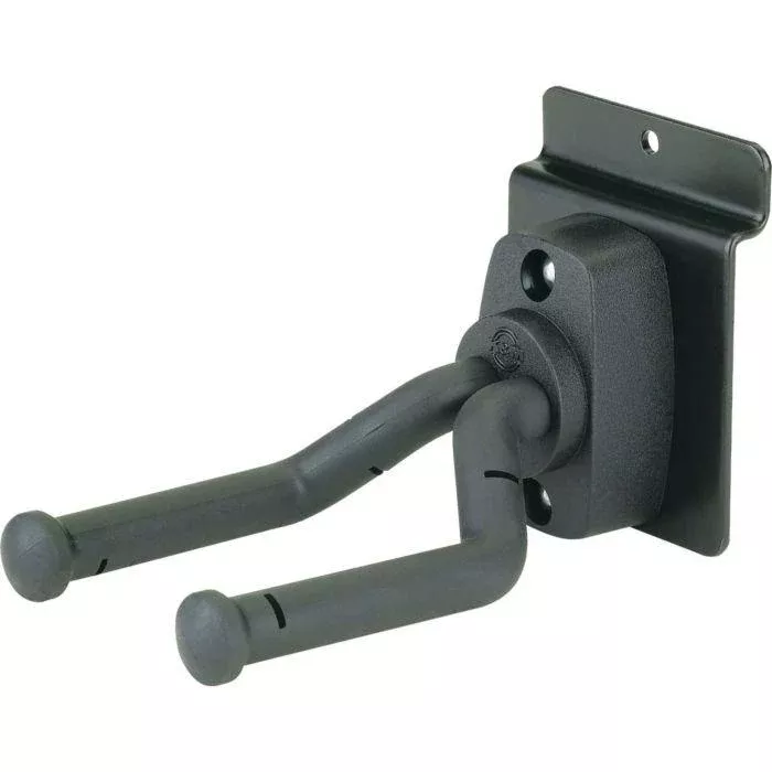 K&M Stands Guitar Slatwall Mount in Black
