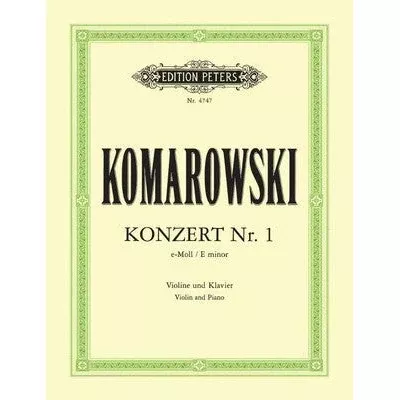 KOMAROVSKY - CONCERTO NO 1 E MIN VIOLIN/PIANO