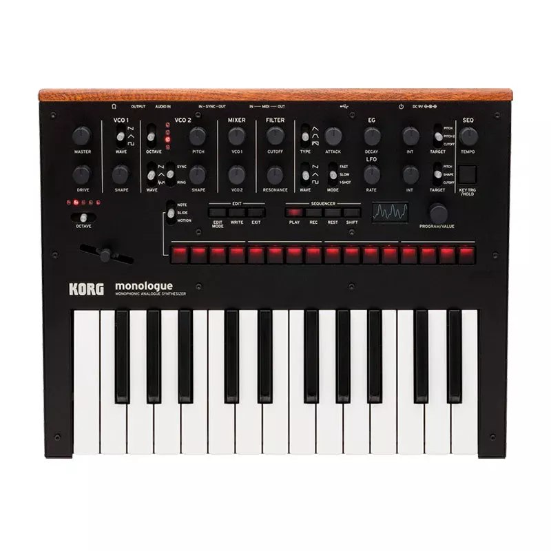 Korg Monologue 25-Key Monophonic Synthesizer with Sequencing - Black