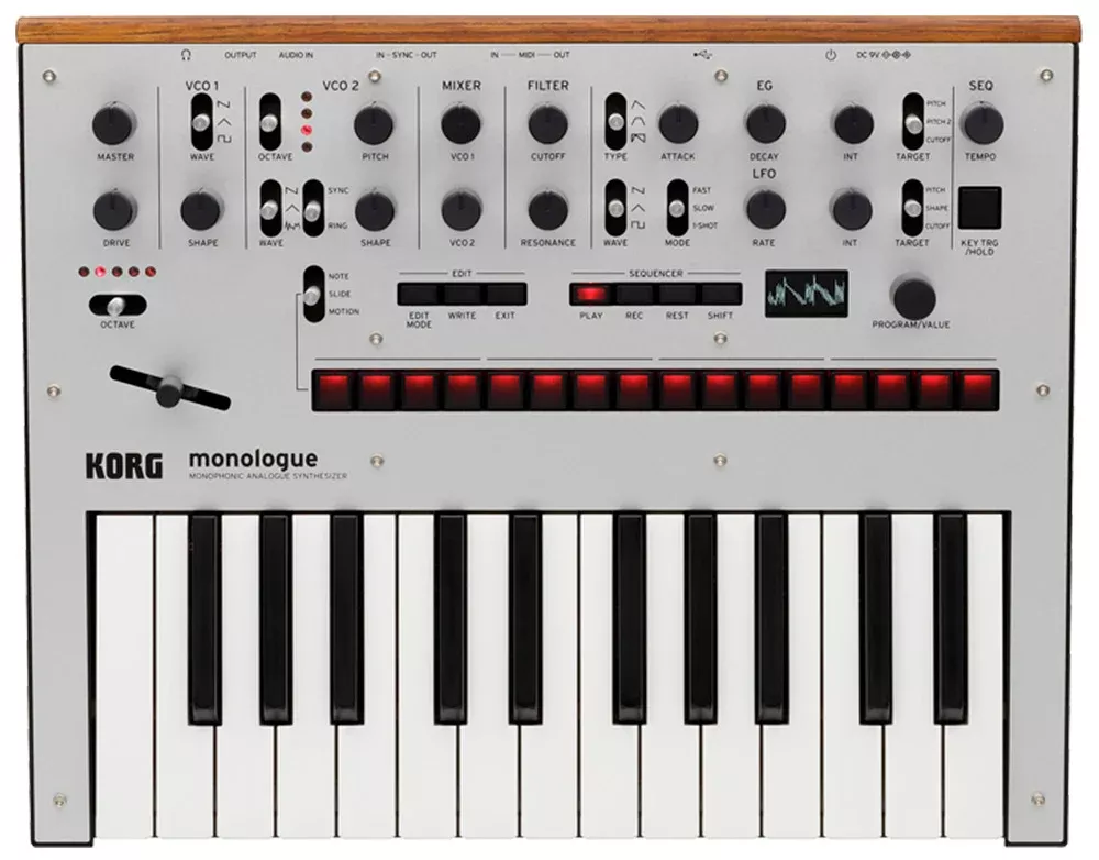 KORG Monologue Analog Monophonic Synthesizer in Silver