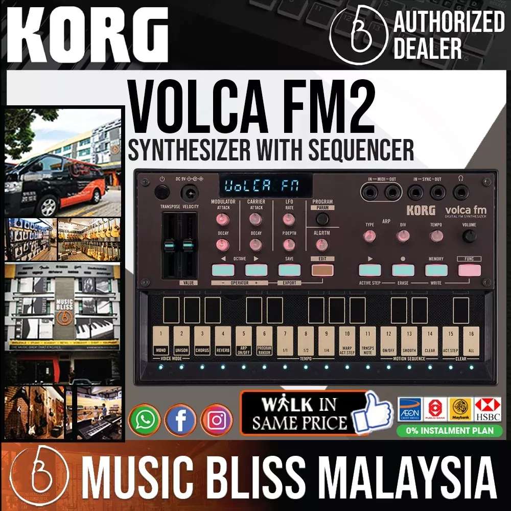 Korg Volca FM 2 Synthesizer with Sequencer with 0% Instalment