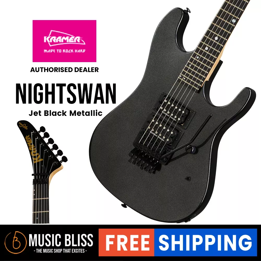 Kramer Nightswan Electric Guitar – Jet Black Metallic