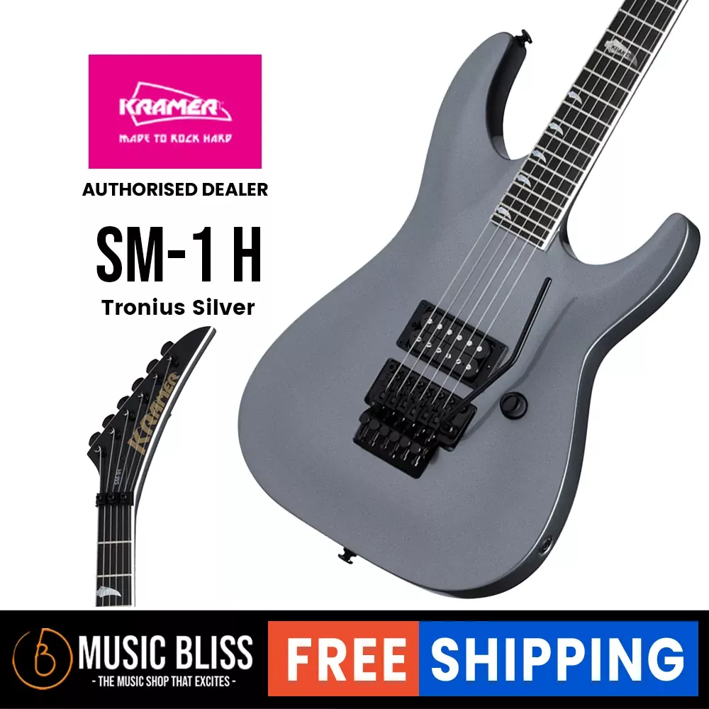Kramer SM-1 H Electric Guitar – Tronius Silver