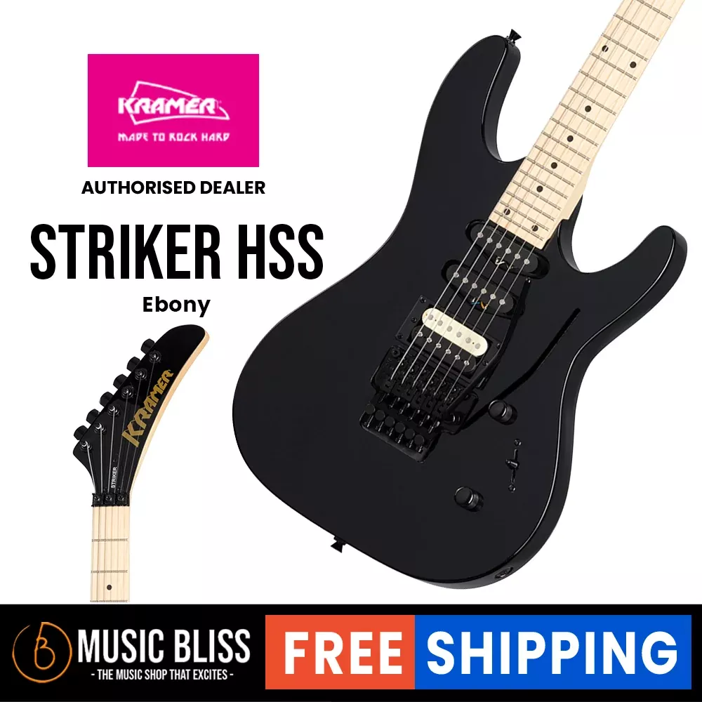 Kramer Striker HSS Electric Guitar – Ebony