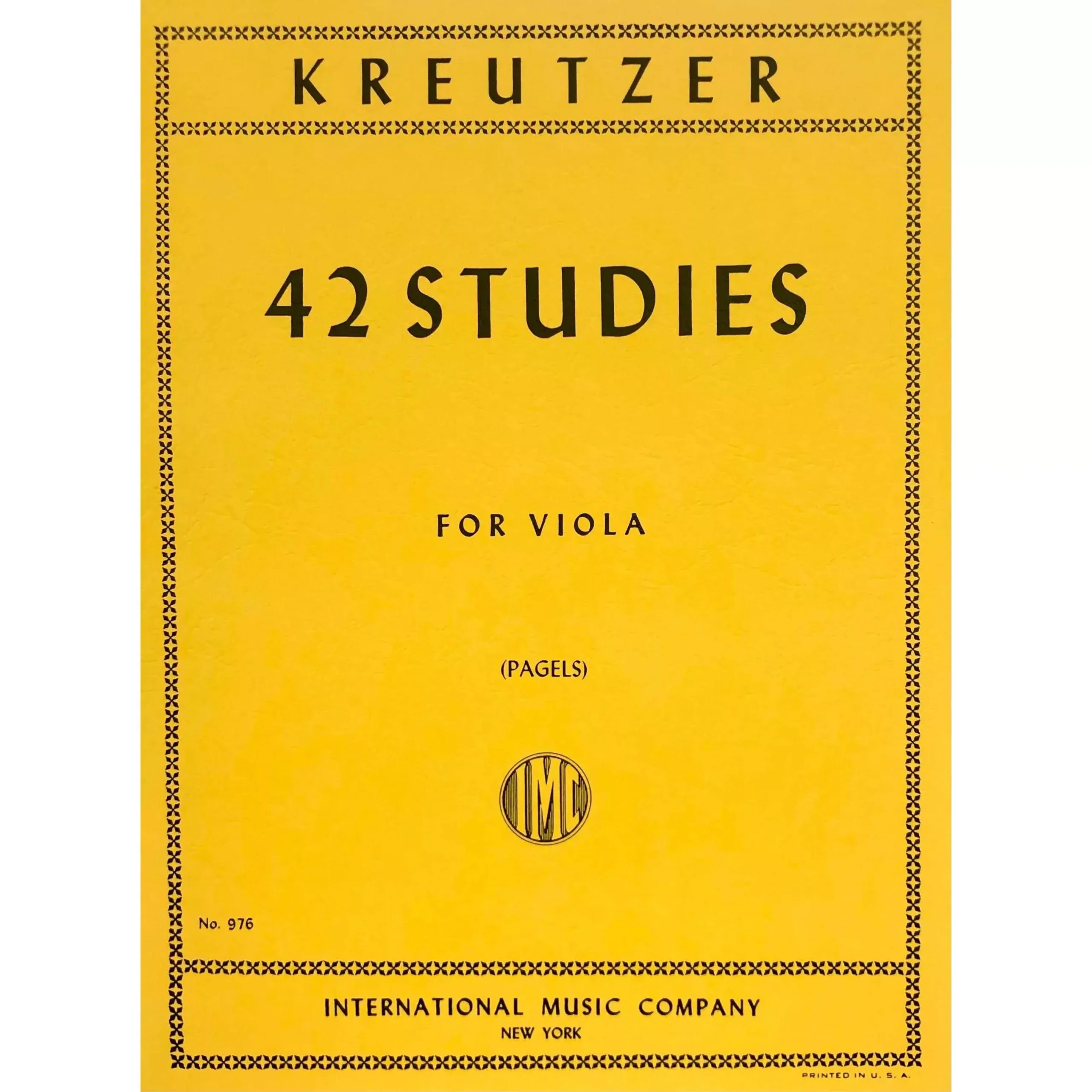 Kreutzer 42 Studies for Viola Pagels
