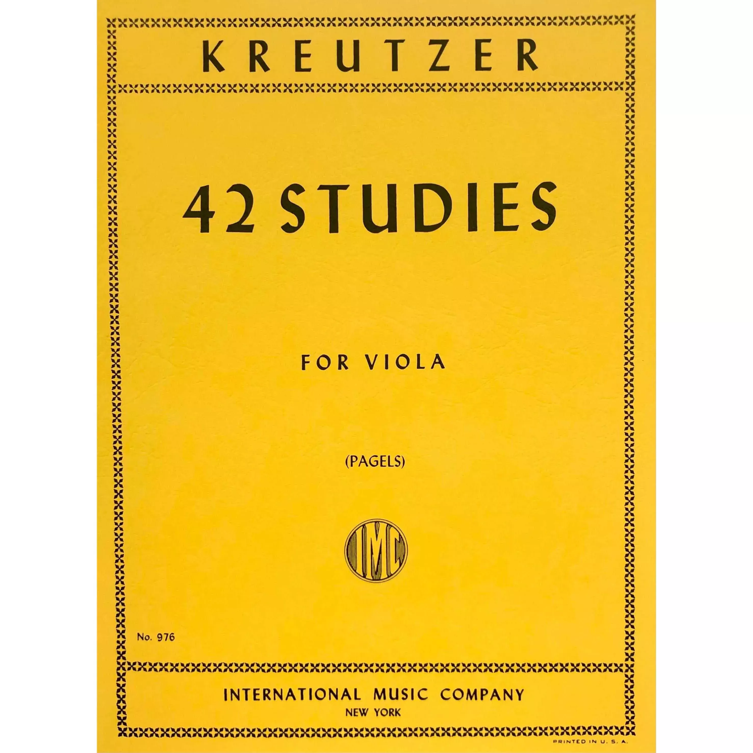 Kreutzer 42 Studies for Viola Pagels