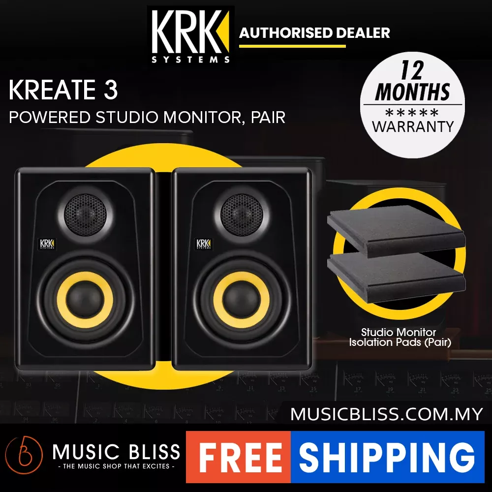 KRK Kreate 3 Powered Studio Monitors – Pair