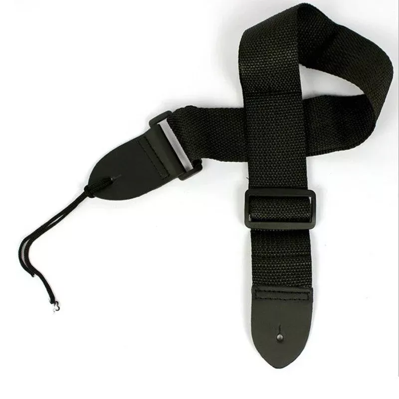 L.A. Music Nylon Adjustable Full size Guitar Strap Black