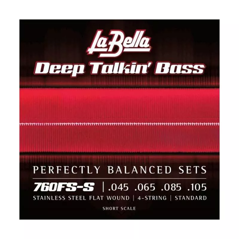 La Bella Deep Talkin' Flat Wound Bass Strings - Short Scale .045 - .105