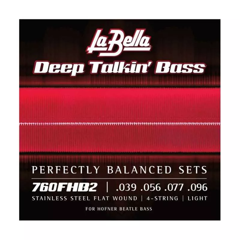 La Bella Deep Talkin' Flat Wound Beatle Bass Strings - .039 - .096 (Light)