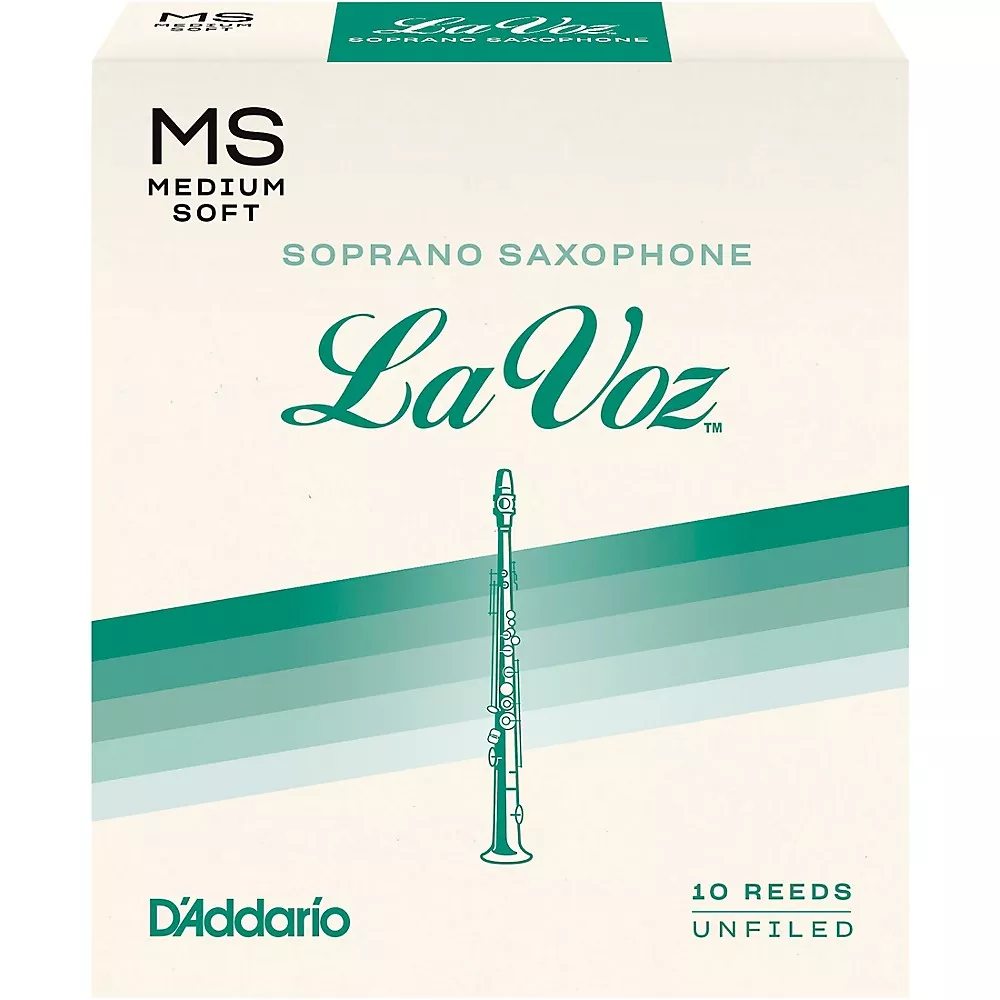 La Voz Soprano Saxophone Reeds Medium Soft Box of 10