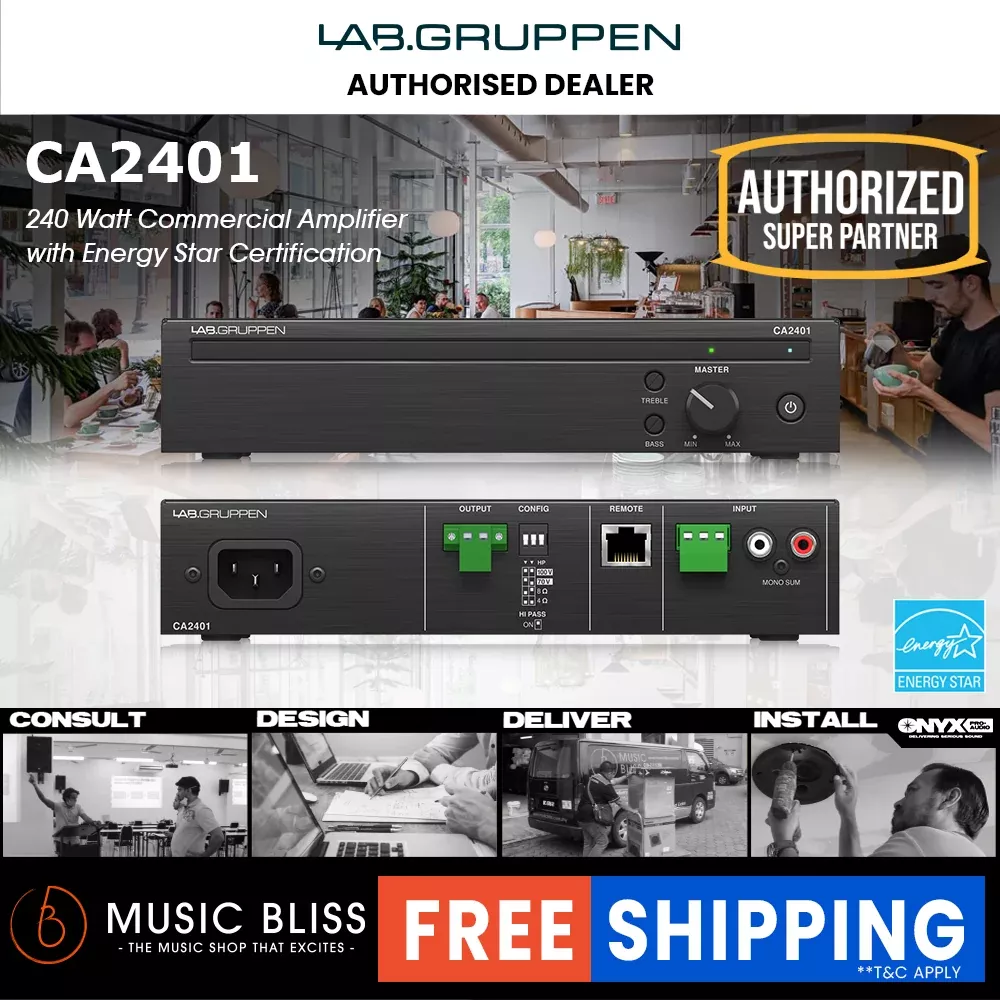 Lab Gruppen CA2401 240-watt Commercial Amplifier with Energy Star Certification