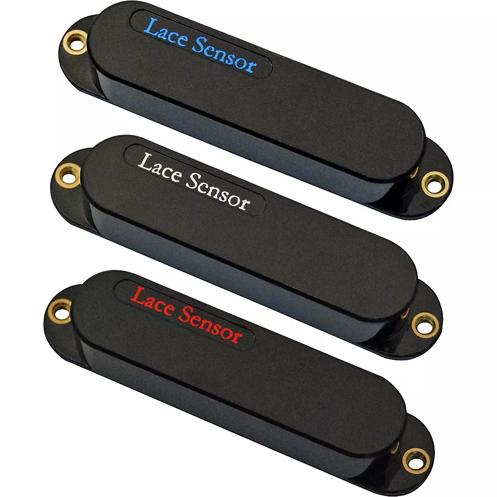 Lace Sensor Blue-Silver-Red S-S-S Pickup Set – Black