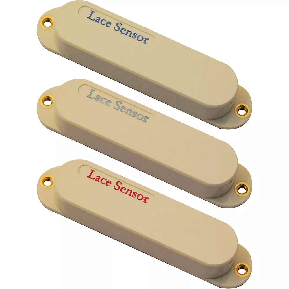 Lace Sensor Blue-Silver-Red S-S-S Pickup Set – Cream