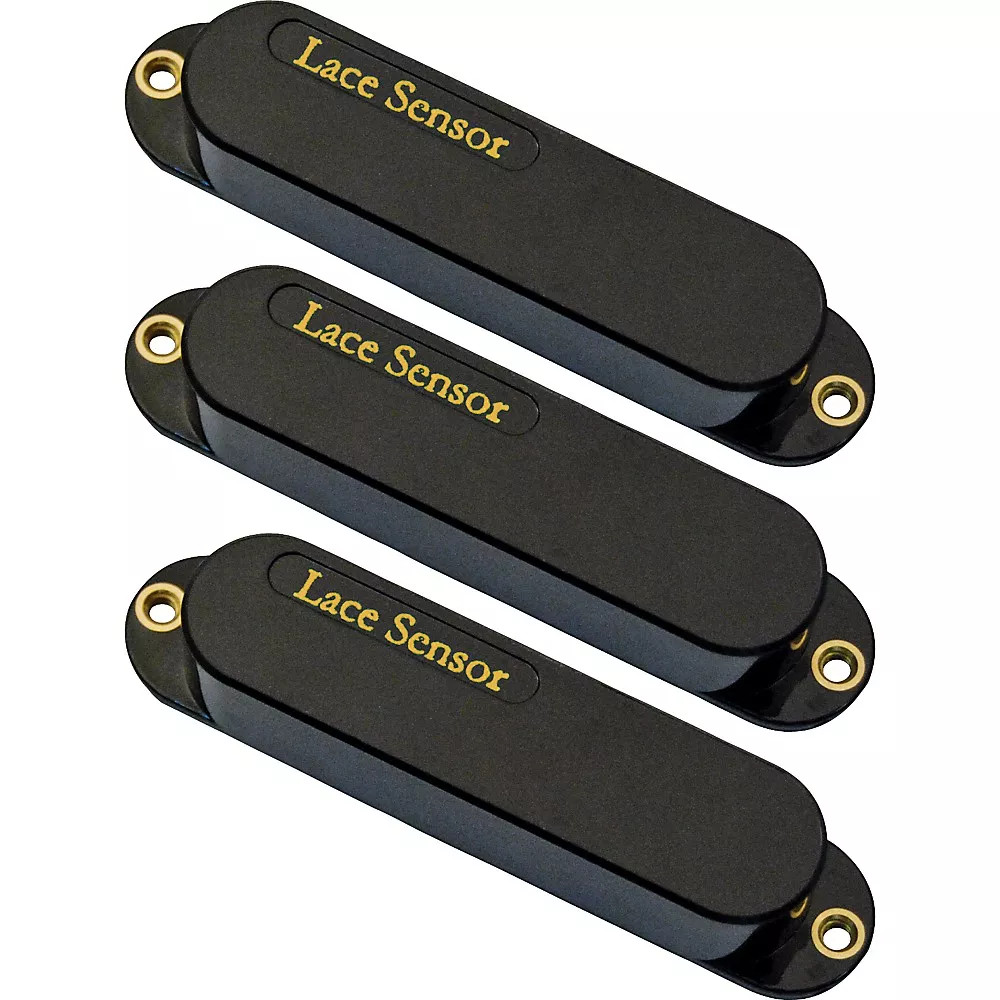 Lace Sensor Gold Guitar Pickups 3-Pack S-S-S Set Black