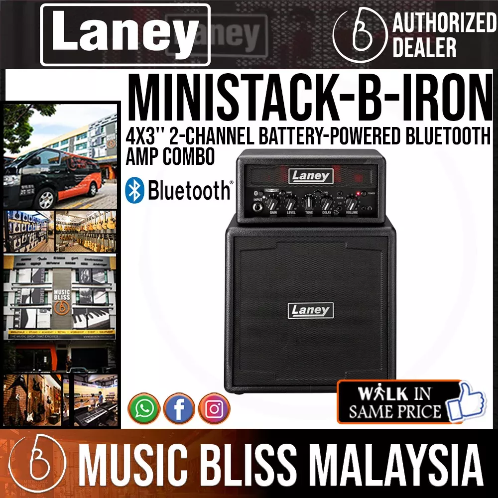 Laney Ministack-B-Iron Bluetooth Battery Powered Guitar Amplifier