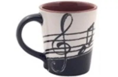 Latte Mug – G Clef with Music Notes