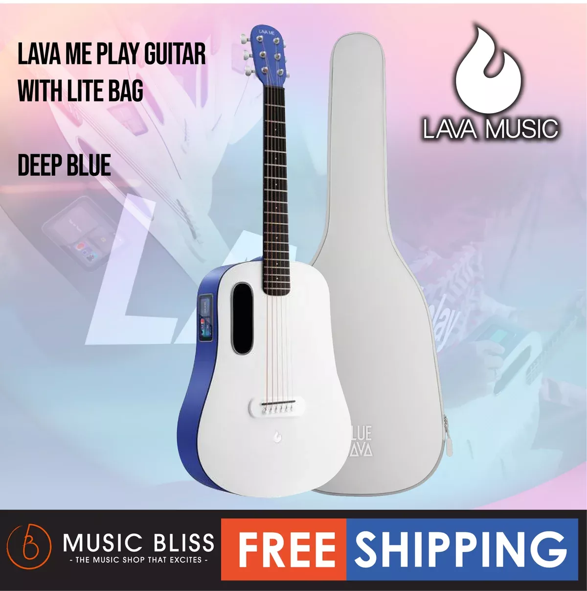 Lava ME Play Guitar with Lite Bag – Deep Blue