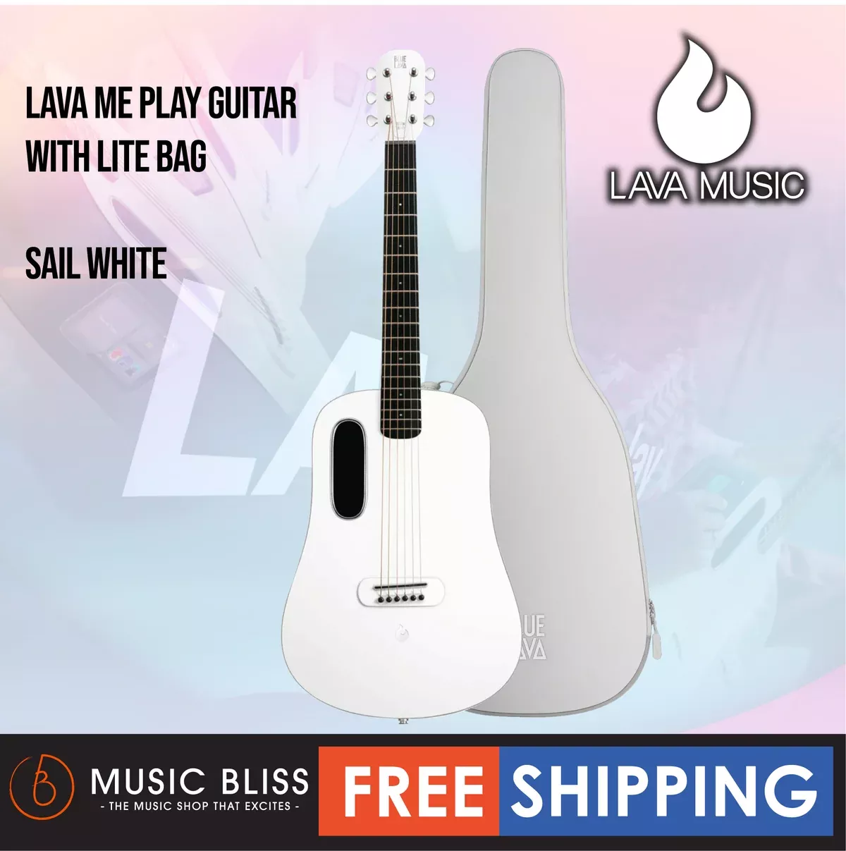 Lava ME Play Guitar with Lite Bag – Sail White
