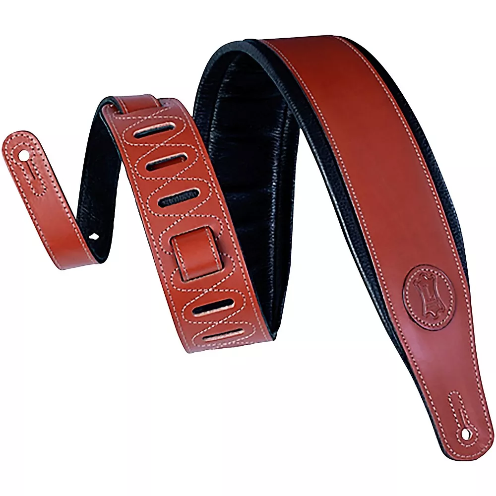 Levy’s Boot Leather Guitar Strap Walnut