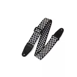 Levy's Guitar Straps MP-28 Black & White Checker Design