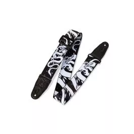 Levy’s Guitar Straps MPD2-013 Black & White Dragon Snake